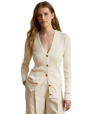 Women's Slim-Fit Long-Sleeve Cardigan Sweater