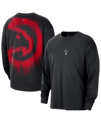 Men's Black Atlanta Hawks 2026 Standard Issue Pre-Game Performance Long Sleeve T-Shirt