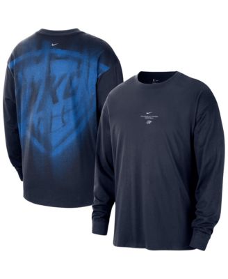 Men's Navy Oklahoma City Thunder 2026 Standard Issue Pre-Game Performance Long Sleeve T-Shirt