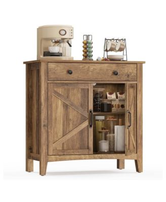 Coffee Bar Storage Cabinet with Drawers for Kitchen and Dining Room
