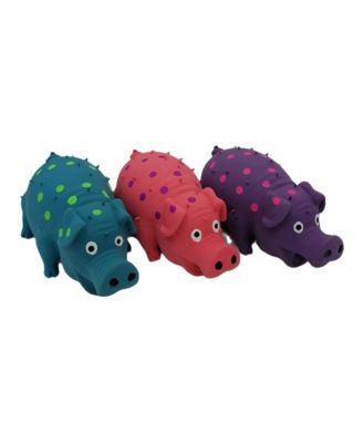 3 Pack Latex Pig Dog Squeaky Toys For Dogs Interactive Fetch Play