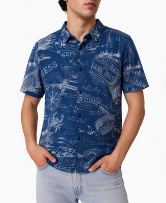 Men's Marine Voyage Short-Sleeve Graphic Shirt