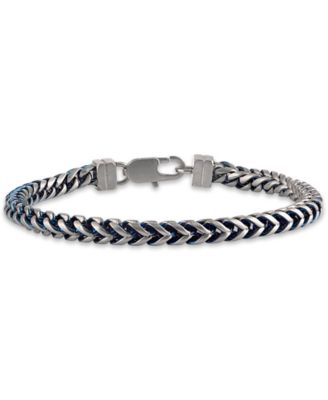 Blue Ion-Plated Stainless Steel Chain 7.5" Bracelet (8mm)