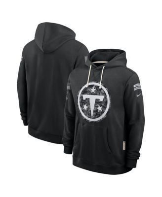 Men's Black Tennessee Titans 2026 Salute to Service Sideline Pullover Hoodie