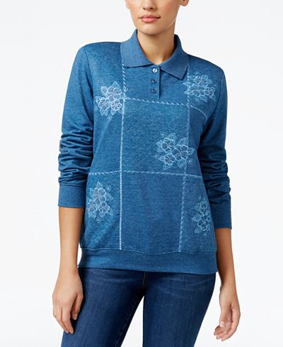 Alfred Dunner Sweet Nothings Patchwork Sweater