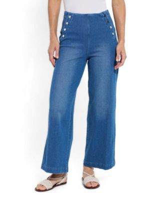 Women's Mallory High-Waist Wide-Leg Sailor-Inspired Denim Jeans