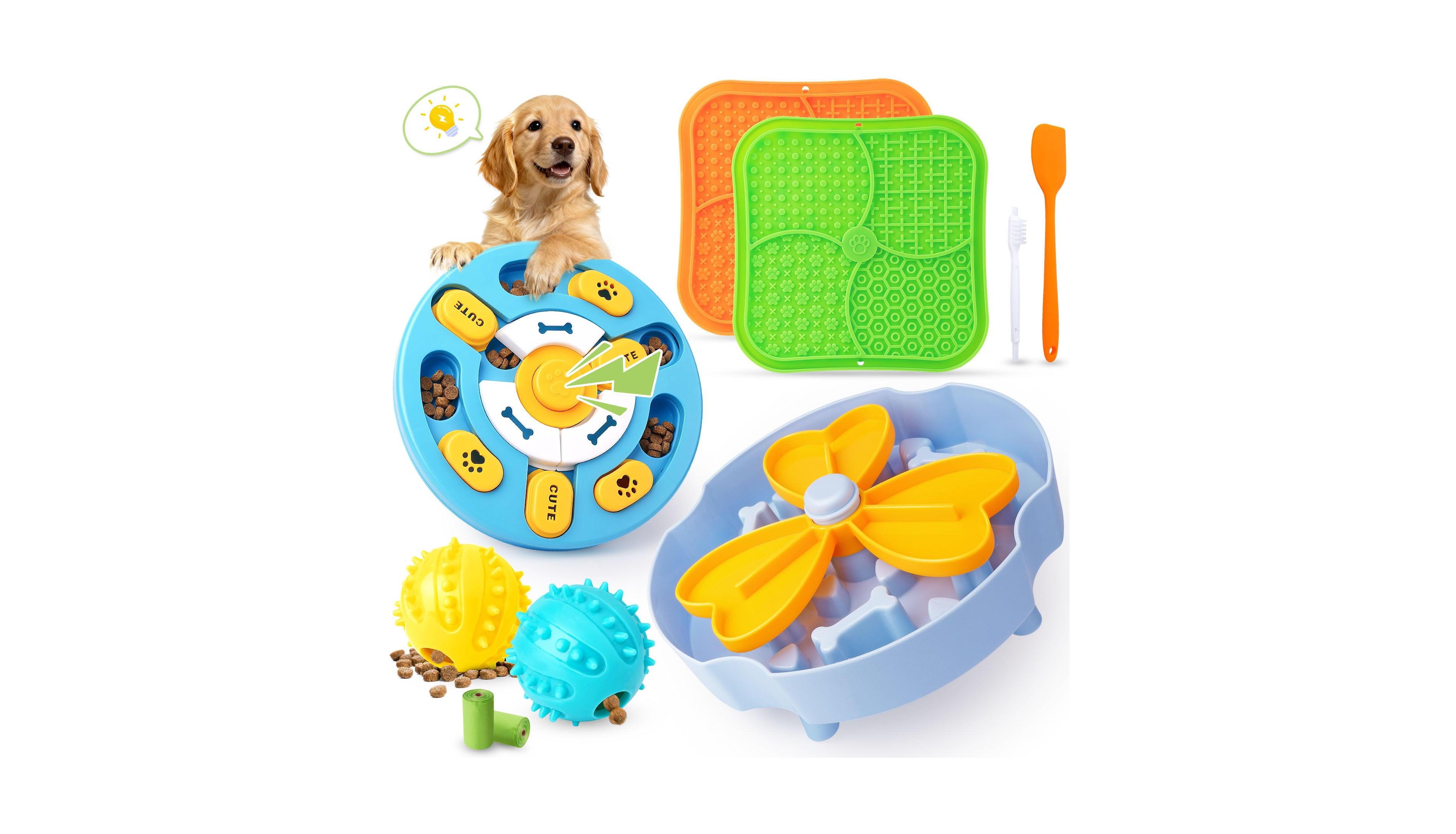 Magicorange 9 Pack Enrichment Set With Lick Mats Treat Balls And Puzzle Toy
