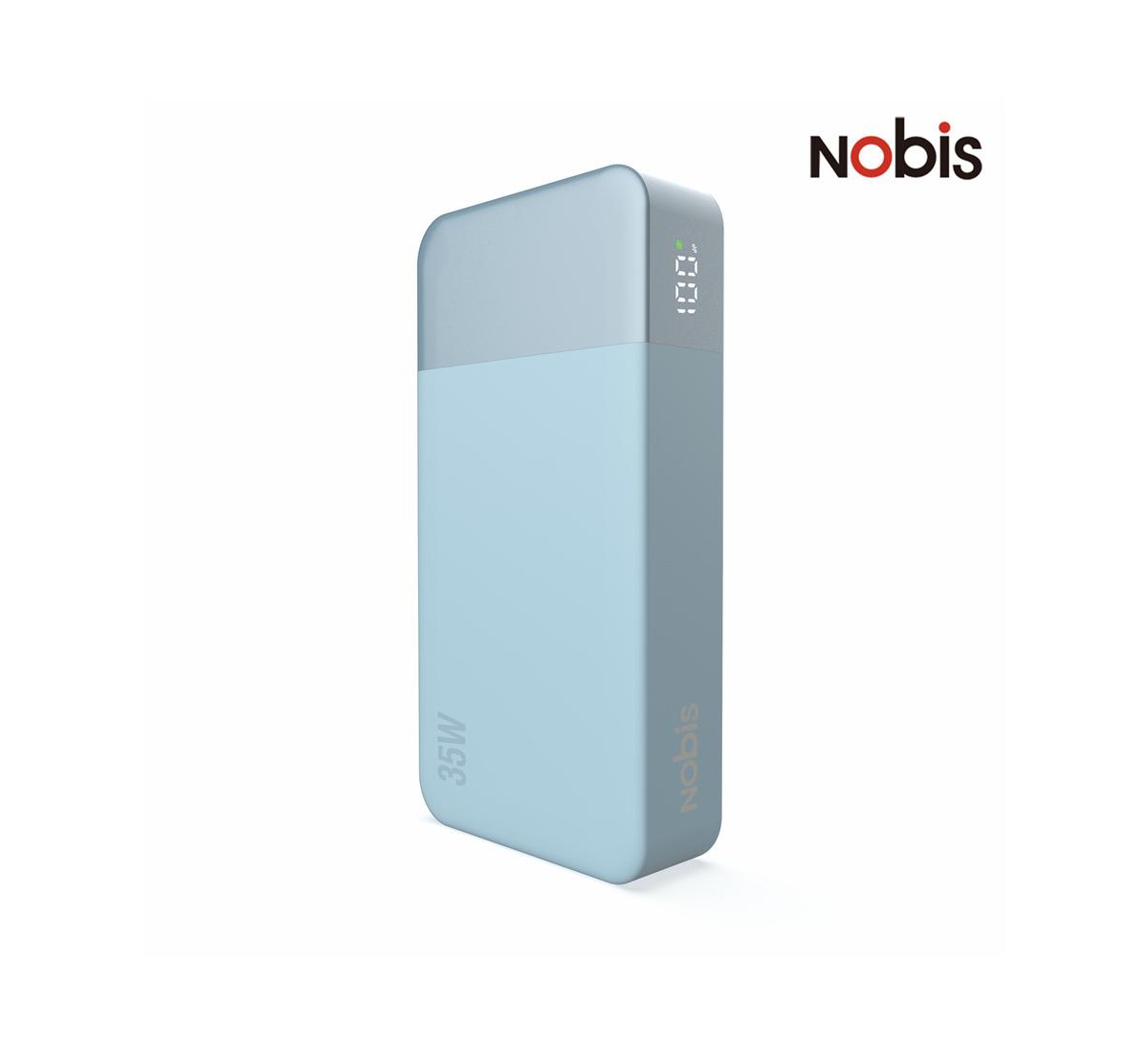 Lisen 20000mAh 35W Fast-Charging Power Bank, Compatible with Phones and Tablets - Blue