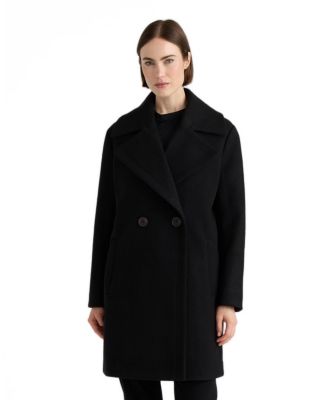 Women's Double-Breasted Oversized Notch-Collar Coat