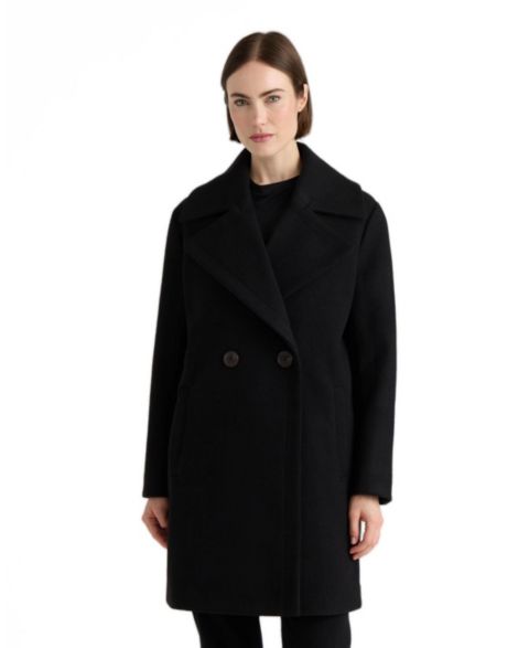 Женское пальто NVLT Double-Breasted Oversized Notch-Collar, цвет: Чёрный