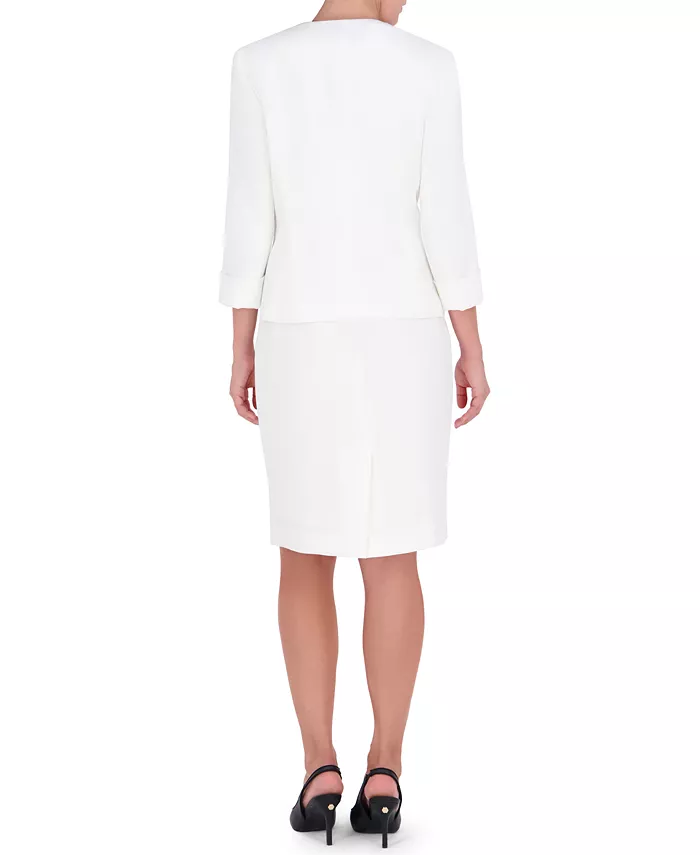 Women's Stretch Crepe Open-Front Blazer Regular & Petite - thumbnail 10