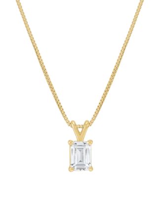 IGI Certified Lab-Grown Diamond Solitaire Pendant Necklace (1/2 ct. t.w.) in 14k White or Yellow Gold