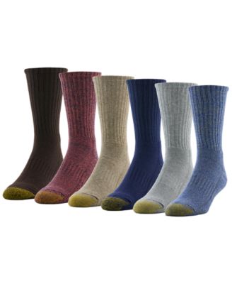 Men's 6-Pack Kensington Reinforced Toe Short Crew Socks