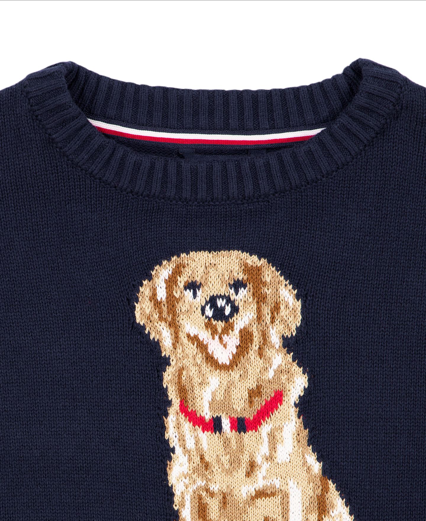 Свитер Tommy Hilfiger Intarsia Dog Drop-Shoulder для девочек, цвет: Мерло — фото 9