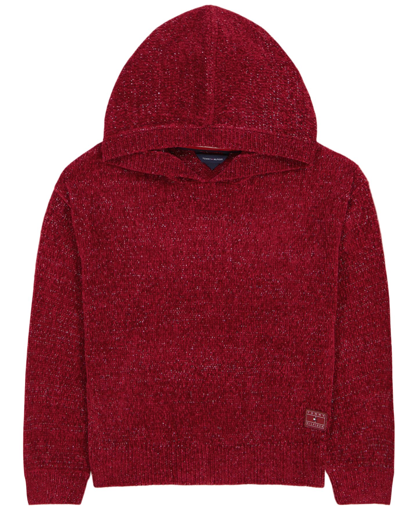 Худи Tommy Hilfiger Chenille Drop-Shoulder для девочек, цвет: Мерло — фото 4