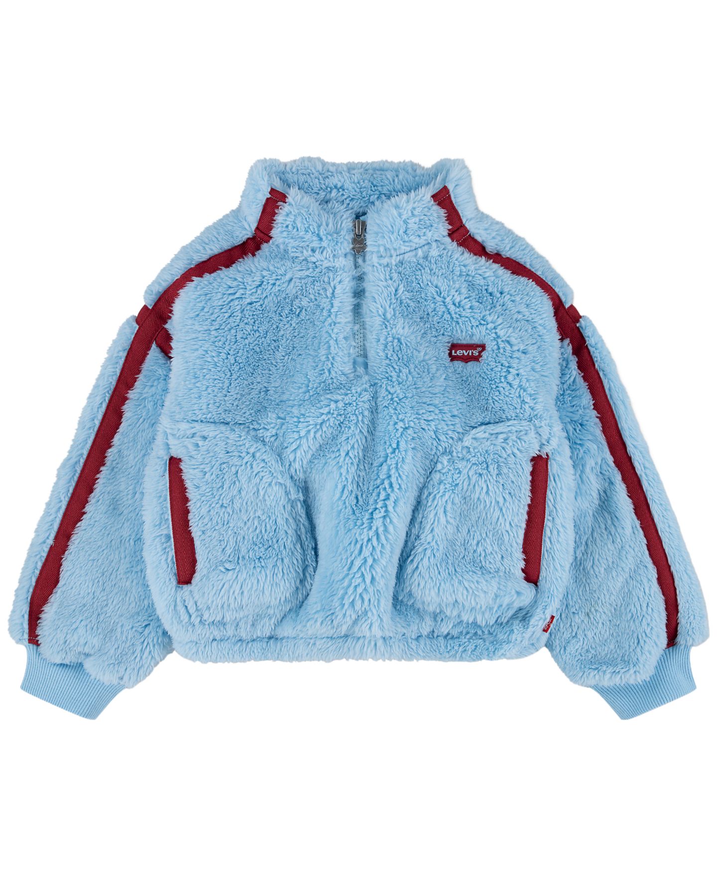 Свитер Levi's Sherpa Half-Zip для девочек, цвет: Angel Falls — фото 1