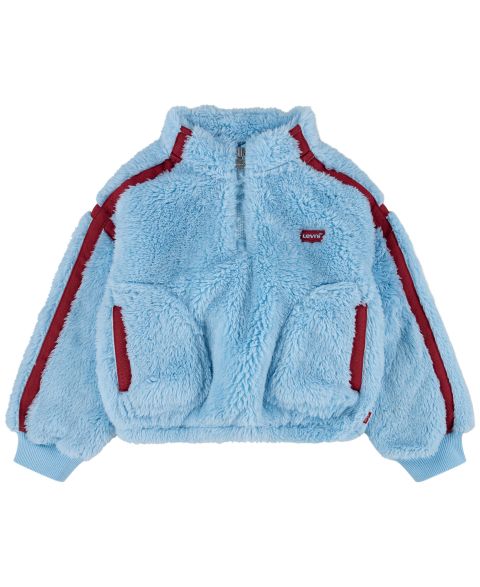 Свитер Levi's Sherpa Half-Zip для девочек, цвет: Angel Falls