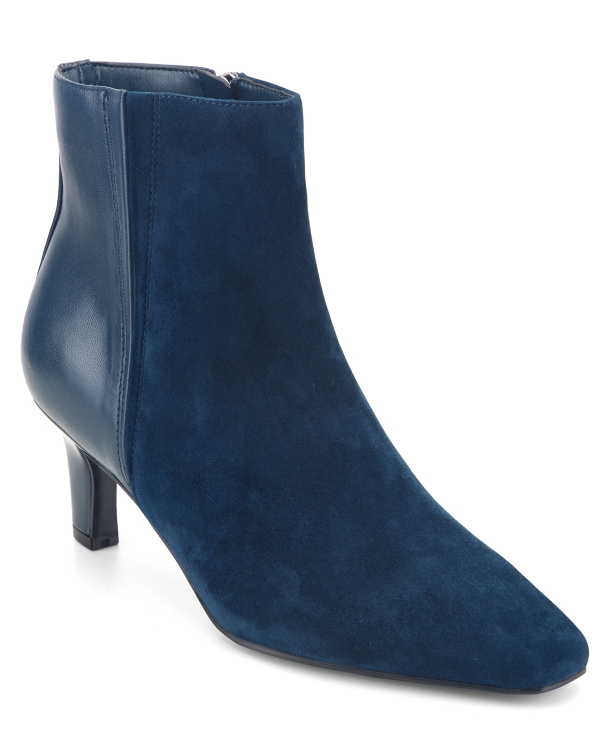 Easy Spirit - Women's - Lillian Heeled Booties - Navy Suede/ (Size 11) , Medium Width