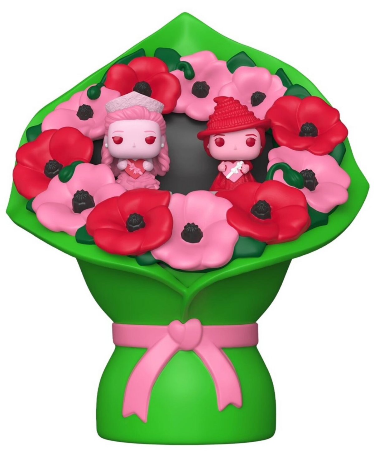 Funko Bitty Pop! Wicked Elphaba and Glinda Valentines 3-Piece Bouquet Figure Set, Ages 3+ - Open Miscellaneous