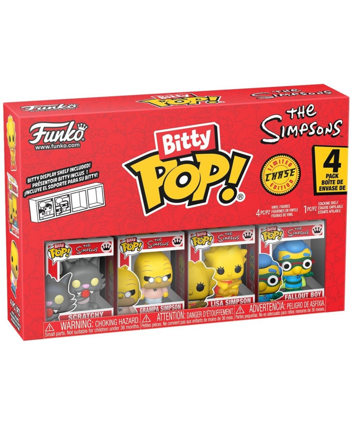 Funko Bitty Pop! The Simpsons Scratchy Blind Box 4-Pack Vinyl Figures, Ages 3+ - Open Miscellaneous