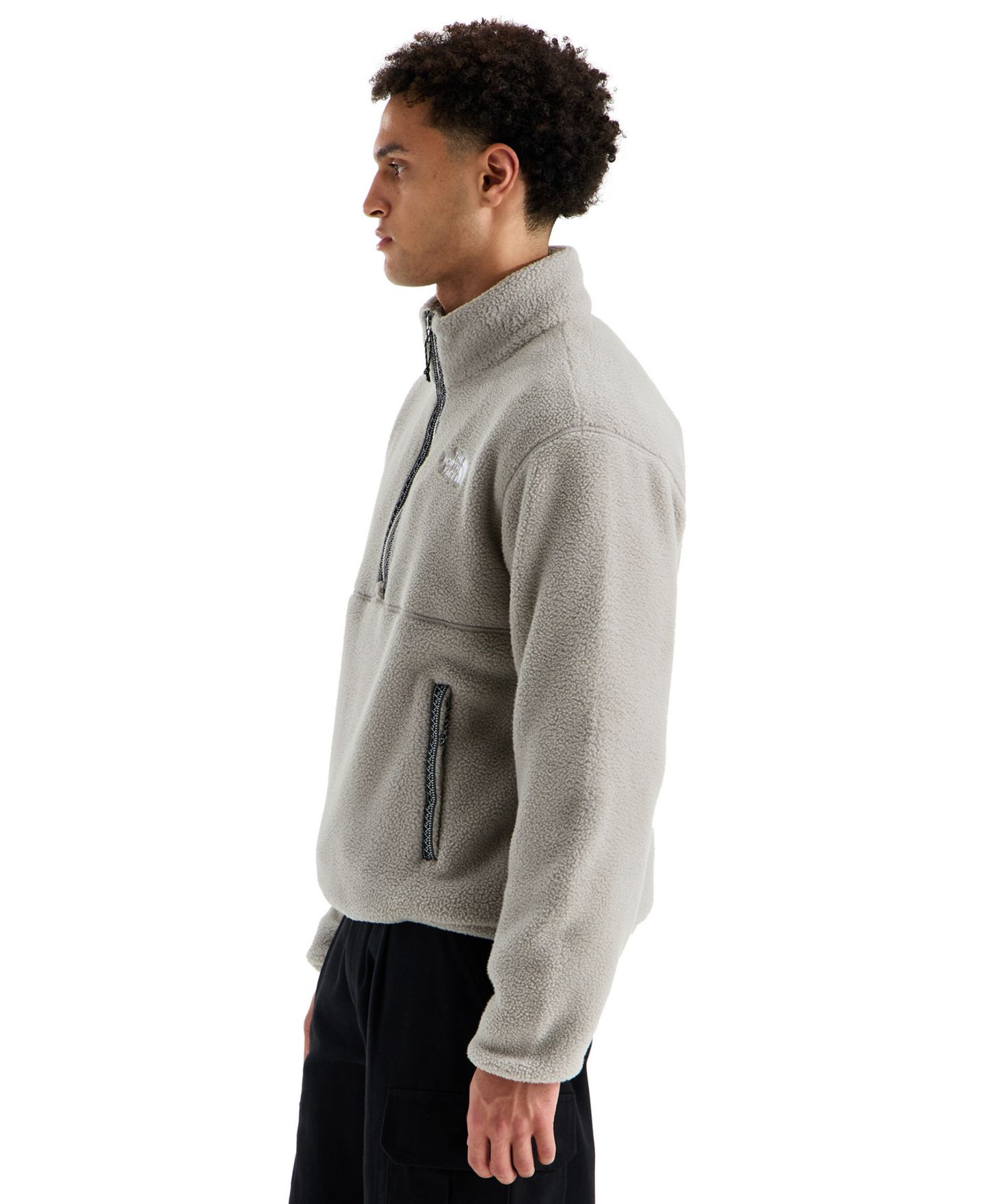 Мужской свитер The North Face Fleeski Relaxed-Fit Quarter-Zip Fleece Pullover, цвет: Серо-бежевый — фото 3
