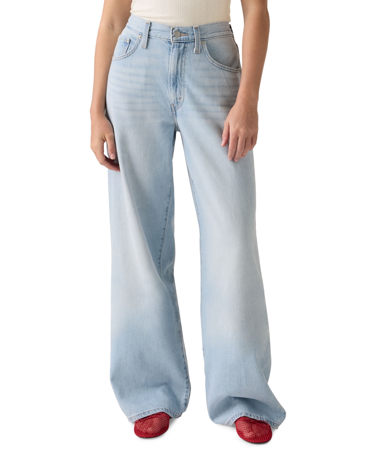 Levi's Women's Cinch High-Rise Wide-Leg Jeans - Nightly Routine