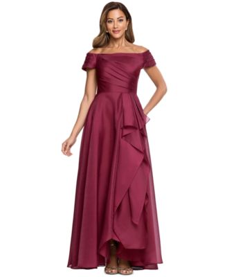 Women's Embroidered Floral Off-The-Shoulder Ball Gown