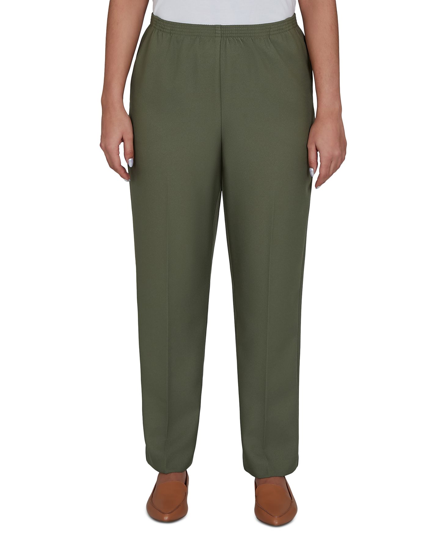 Женские брюки Alfred Dunner Colored Classic Pull-On, цвет: Ягодный — фото 9