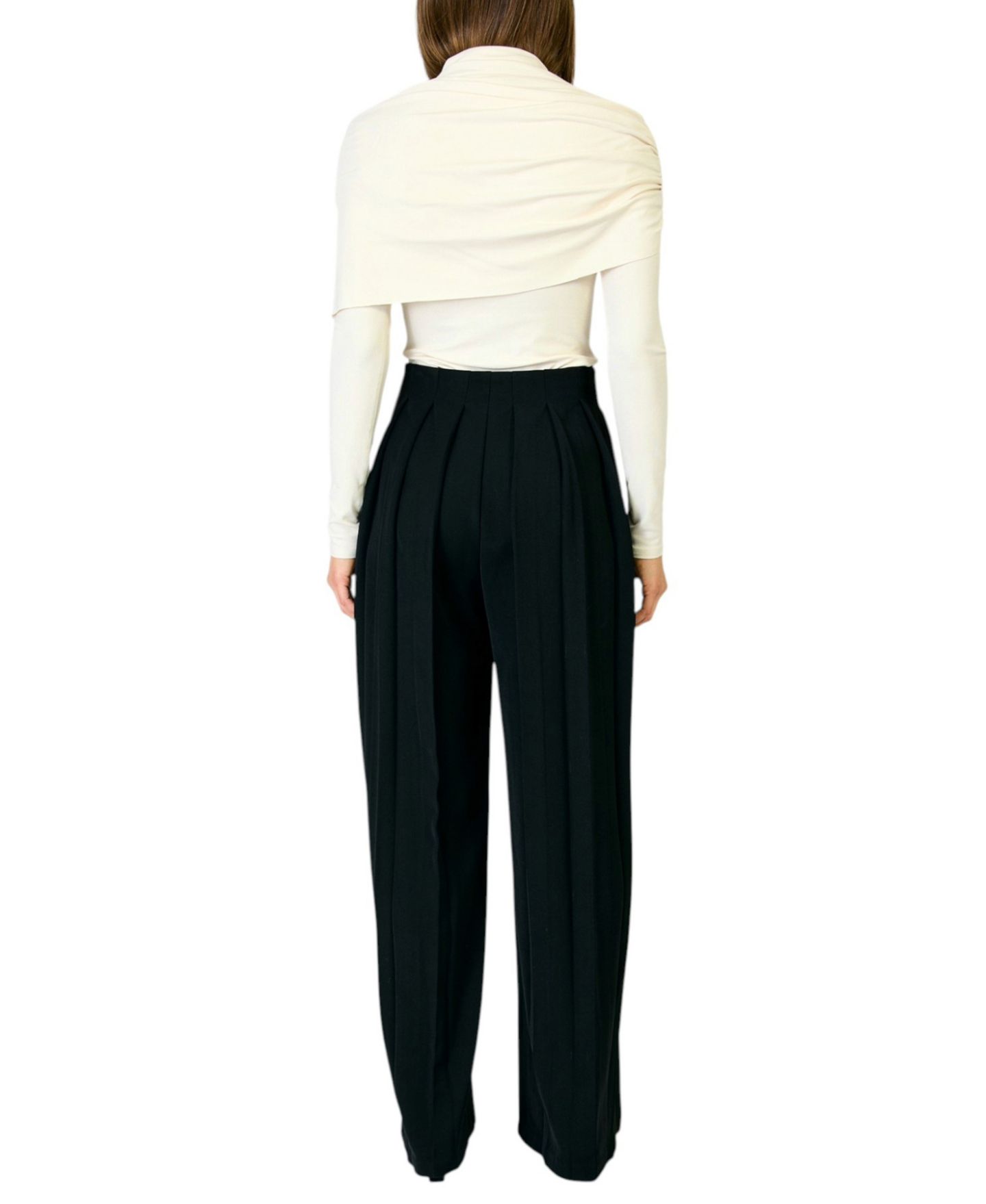 Женский топ Line & Dot Angeli Mock Neck Long-Sleeve Cape-Style, цвет: Костяной — фото 5
