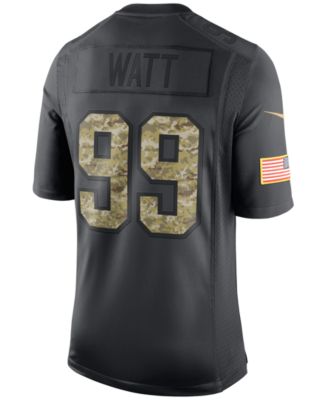 Houston Texans No99 J.J. Watt Nike Youth 2020 Salute to Service Game Jersey Black