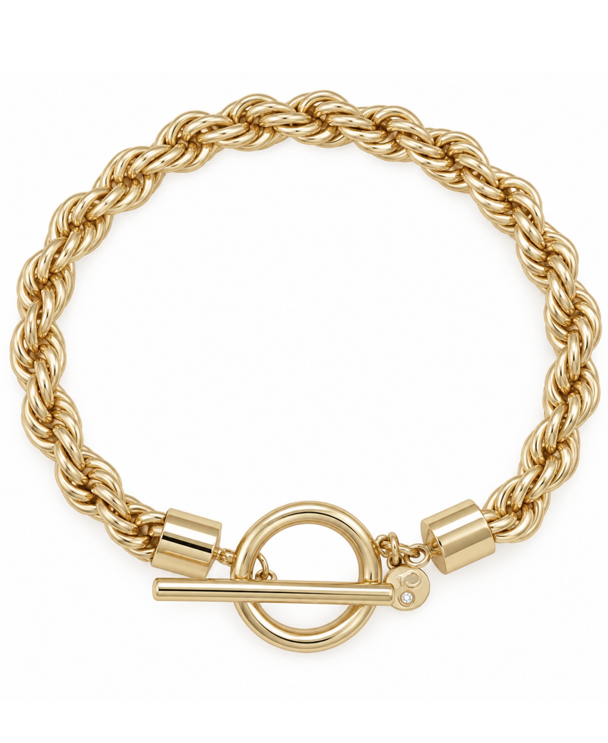 And Now This Women's Twisted Rope Bracelet - Gold Plated
