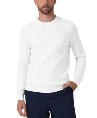 Men's Nestor Allover Tonal Monogram Long-Sleeve Crewneck Sweater
