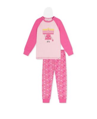 Boys' and Girls' Hanukkah Print Raglan Long-Sleeve Top and Pants, 2-Piece Set