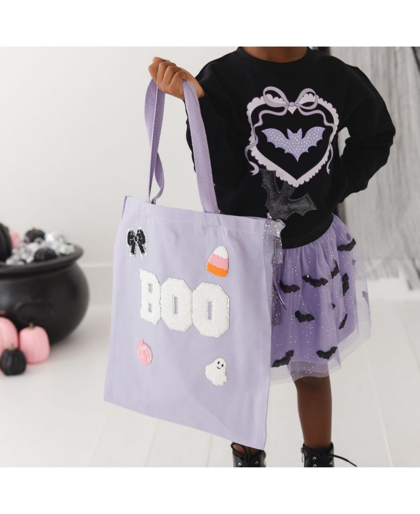 Сумка Sweet Wink Boo Trick Trick-or-Treat Halloween Tote для девочек, цвет: Лавандовый — фото 2
