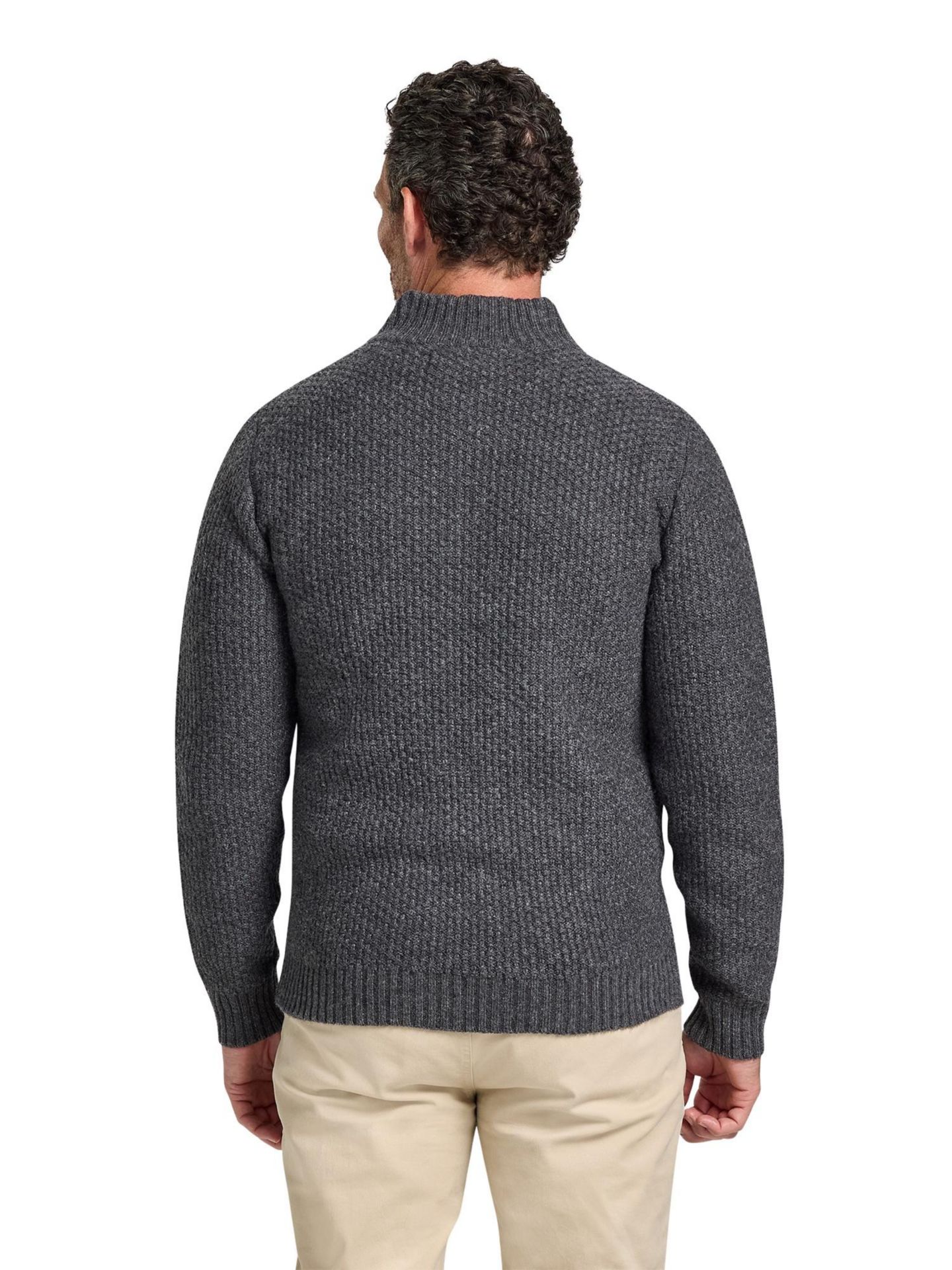 Мужской свитер Raging Bull Quarter-Zip Chunky-Textured Relaxed-Fit — фото 3