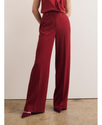 Women's Adelaide High-Rise Wide-Leg Crepe Trousers