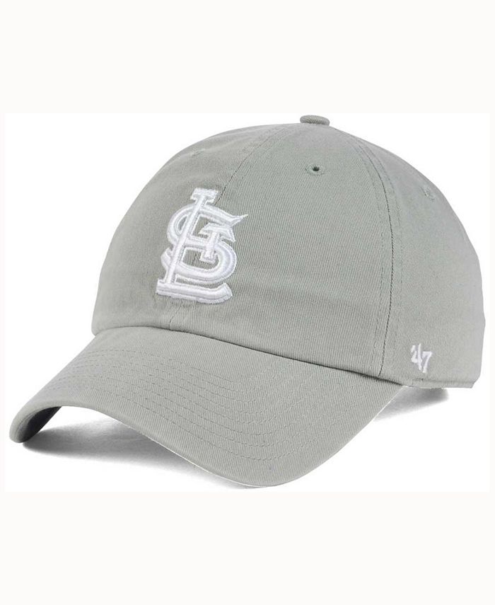 47 Brand St. Louis Cardinals Gray White CLEAN UP Cap - Macy's