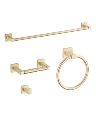 4 Pieces Bathroom Hardware Set Stainless Steel Wall Mounted