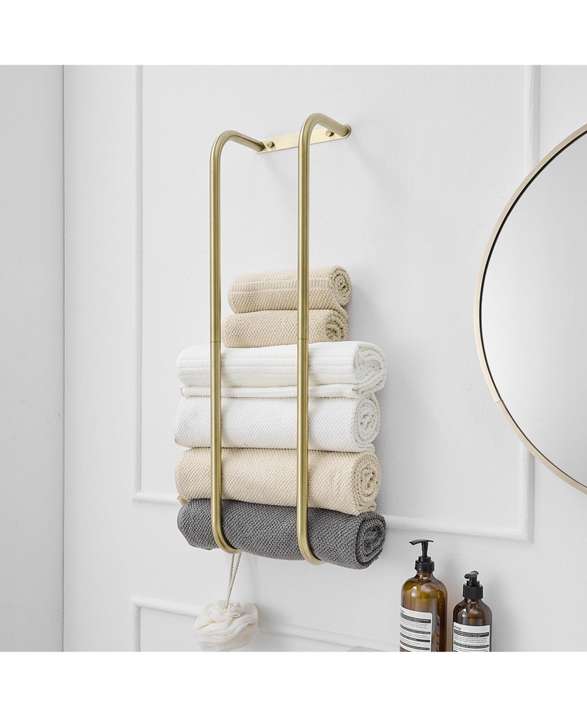 Cyqbd 30 Inch Brushed Towel Racks Wall Mounted Rolled Towels Bathroom Hardware