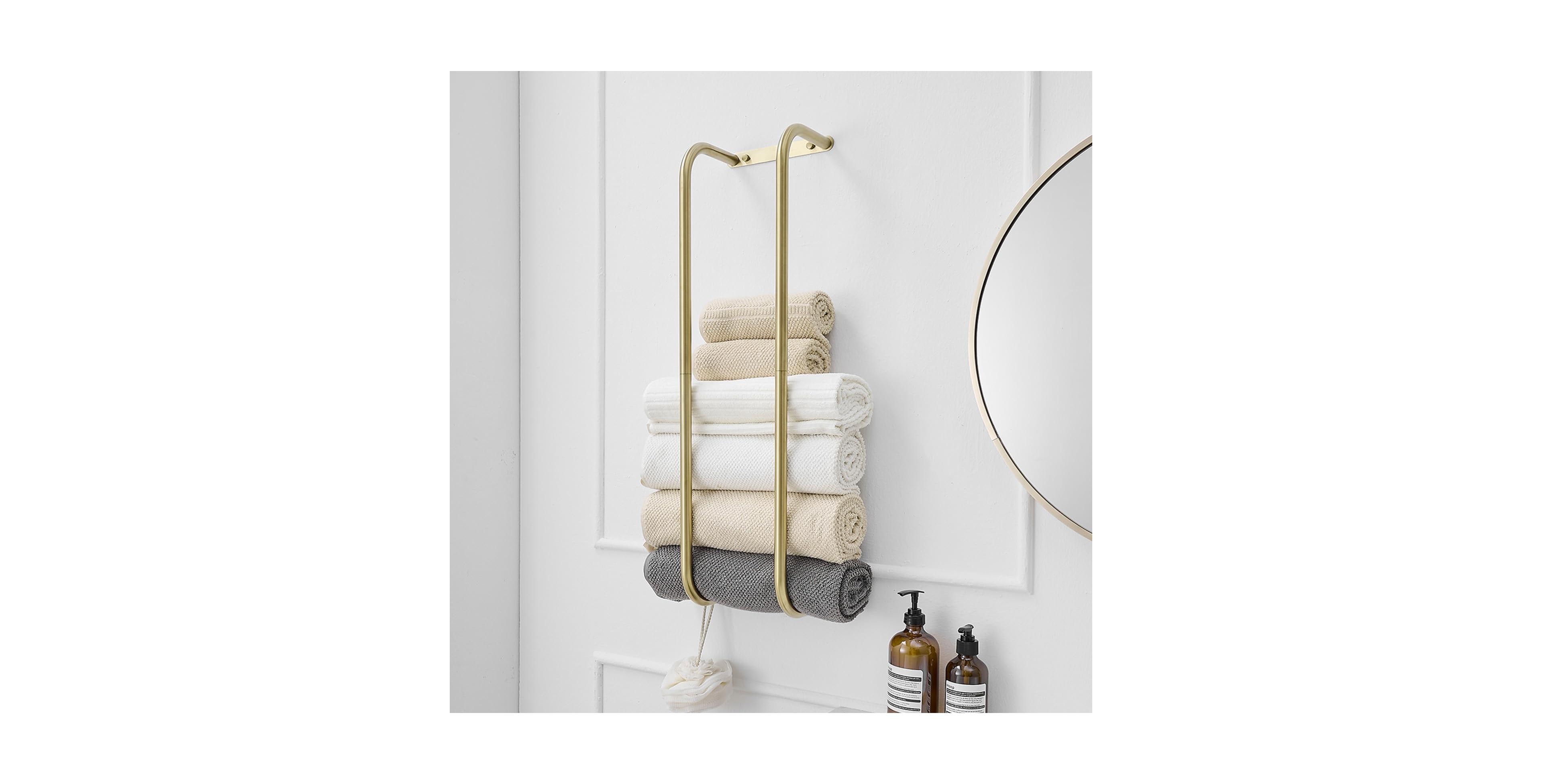 Cyqbd 30 Inch Brushed Towel Racks Wall Mounted Rolled Towels Bathroom Hardware