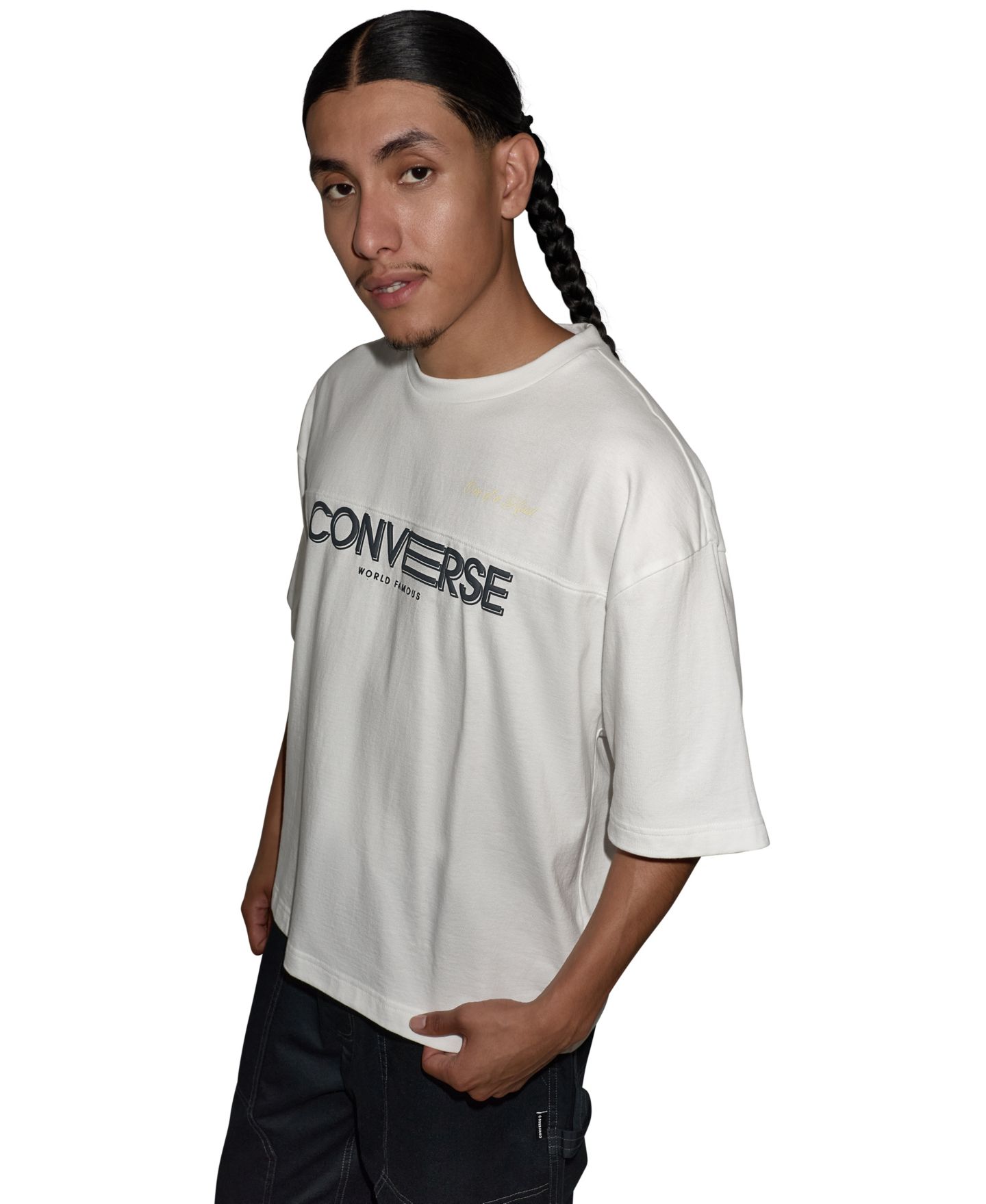 Мужская футболка Converse Crewneck Graphic, цвет: Белый — фото 3