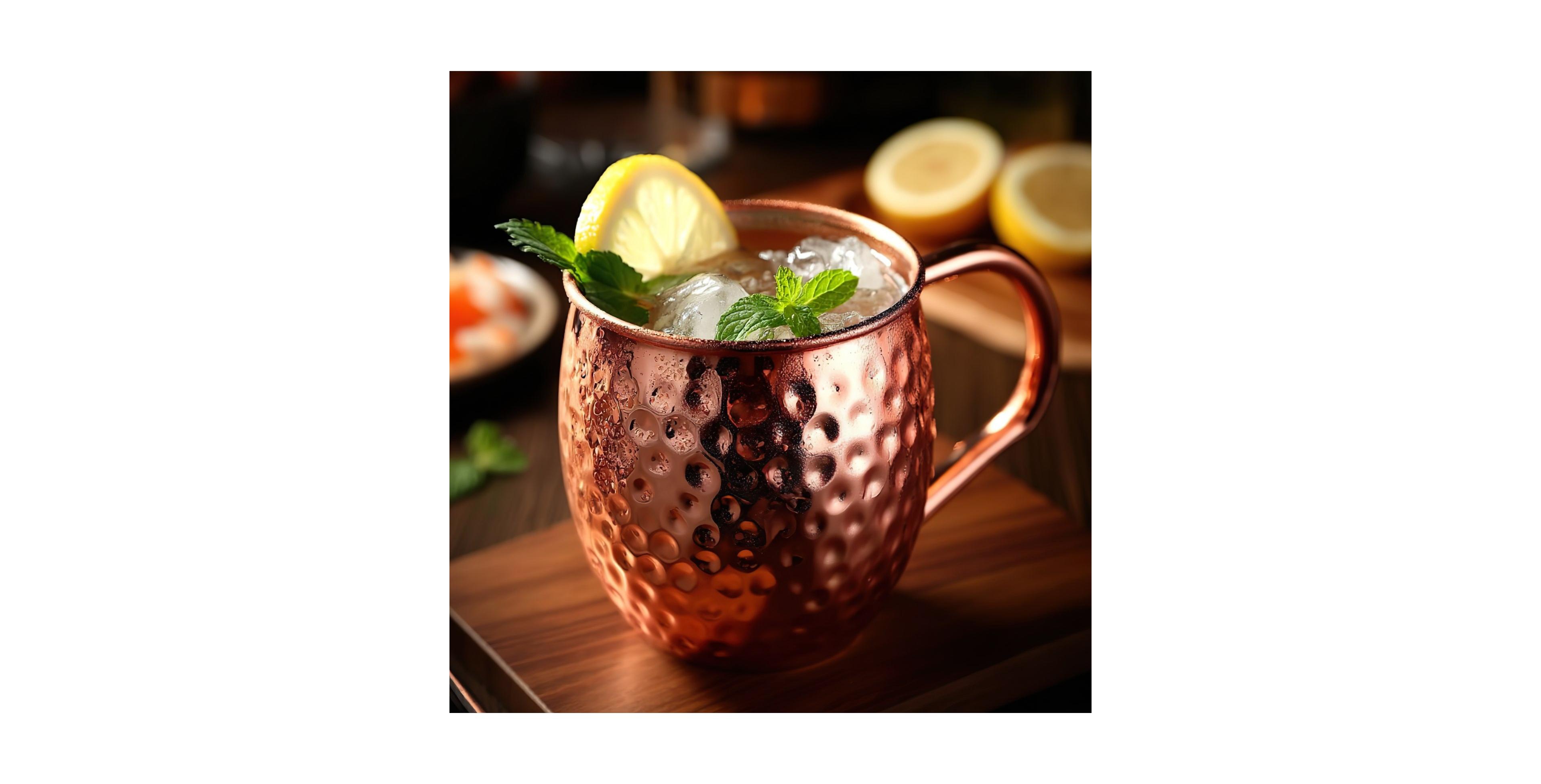 Megacasa 4 piece set of 16oz. Copper Moscow Mule Mugs