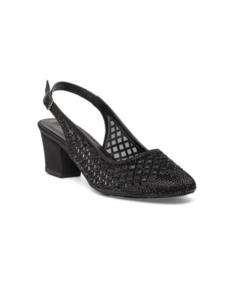 Женские туфли Forever & Always Shoes Gabrielle Slingback Block Heel, цвет: Чёрный