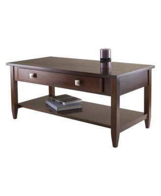 Antique Walnut Coffee Table - Classic Living Room Table with Tapered Legs