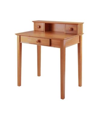 Solid Wood Computer Desk With Hutch,  Art Desk With Storage