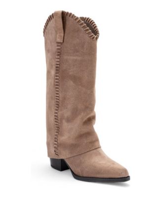 Women's Velin Western Pointed-Toe Block-Heel Leather Boots