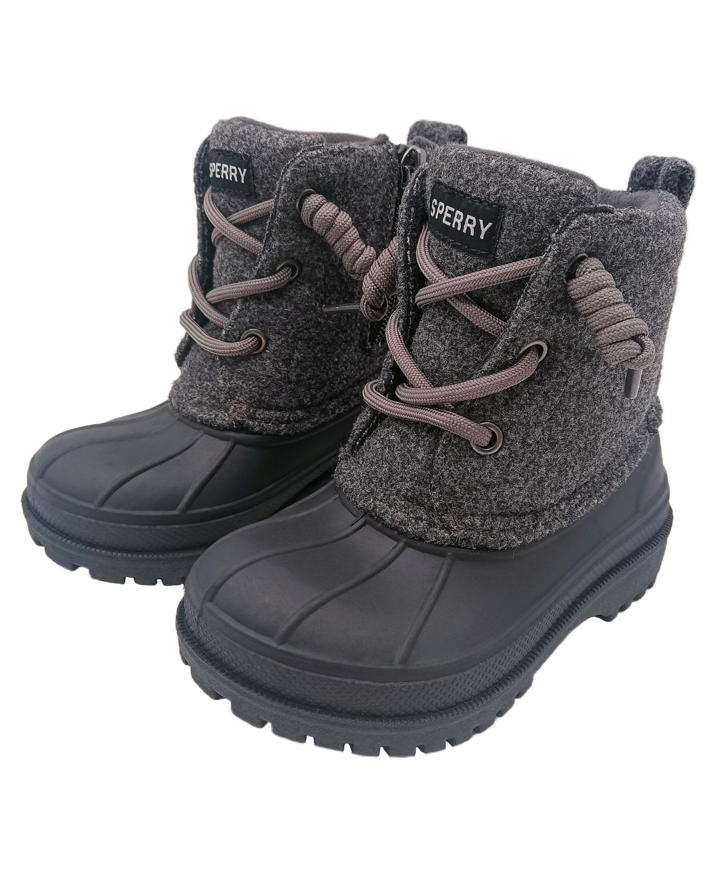 Детские ботинки Sperry Cold-Weather Duck, цвет: Угольный меланжевый / Чёрный — фото 2