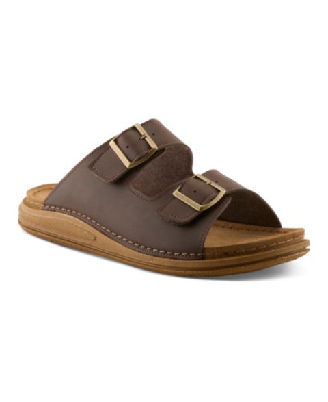Мужские сандалии Spring Step Kovan Slide Sandal with Cushioned Insole, цвет: Коричневый