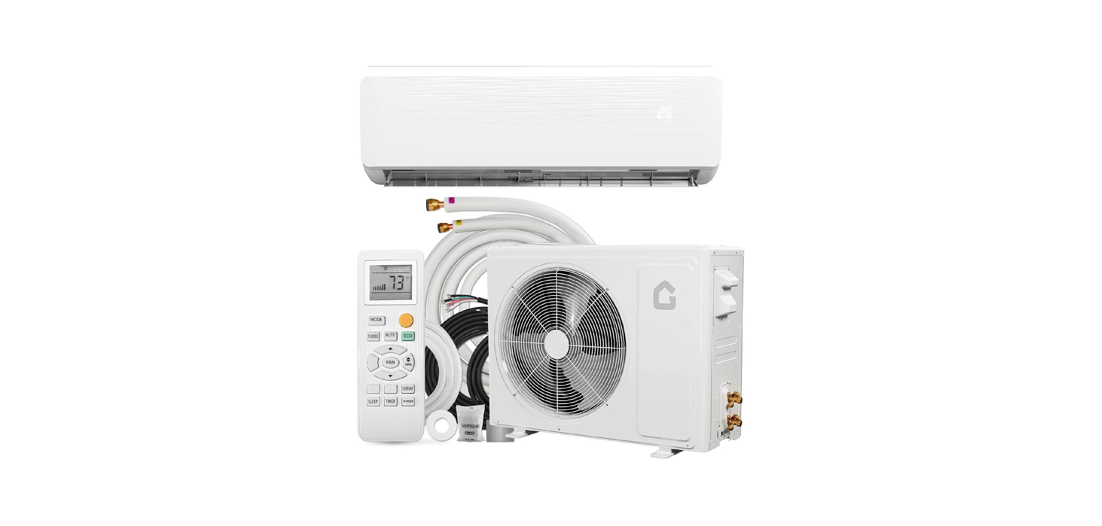 gaomon 18000BTU Mini Split Ac Heating System, 230V Q Panel Indoor Unit Split Air Conditioner, for Rooms up to 1250 Sq. Ft.