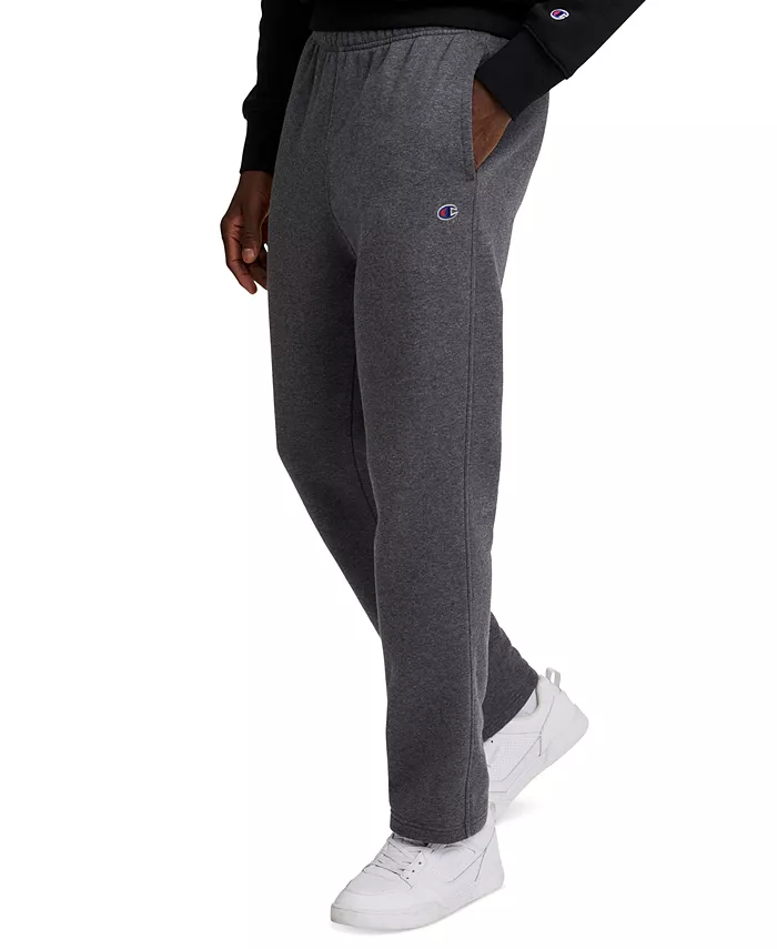 Men's Powerblend Open-Bottom Fleece Sweatpants - thumbnail 3
